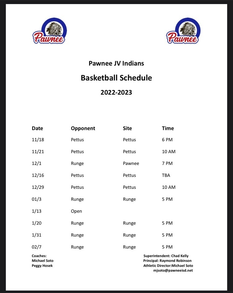 basketball schedules