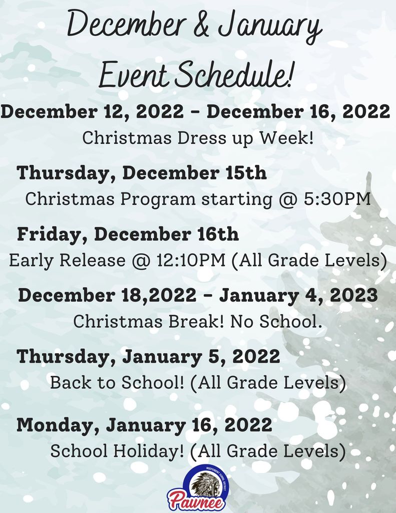 Dec - Jan Events