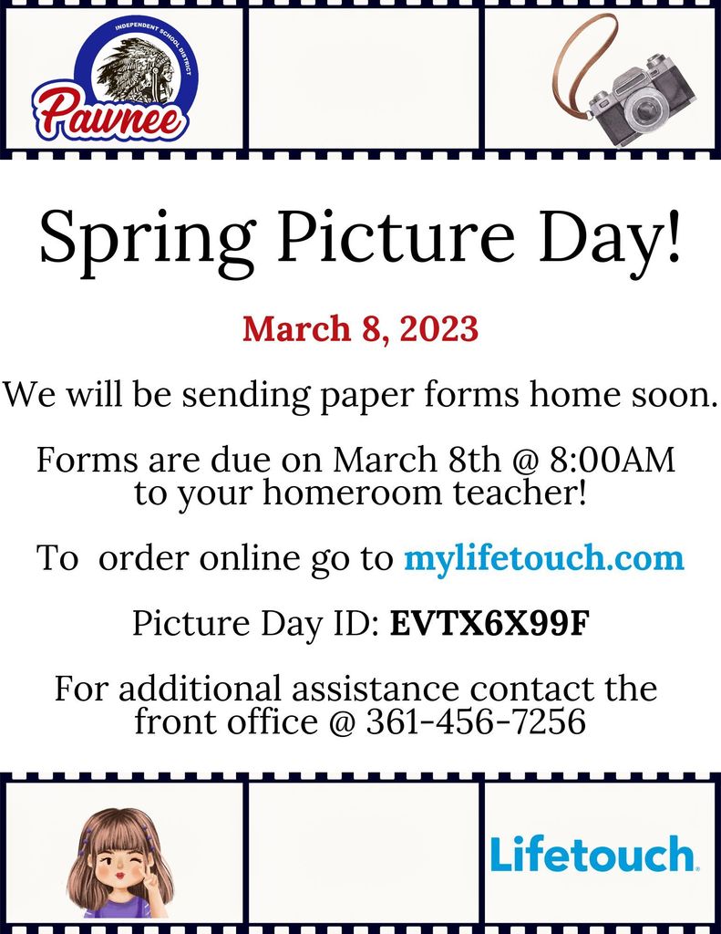 Picture Day coming March 8th!