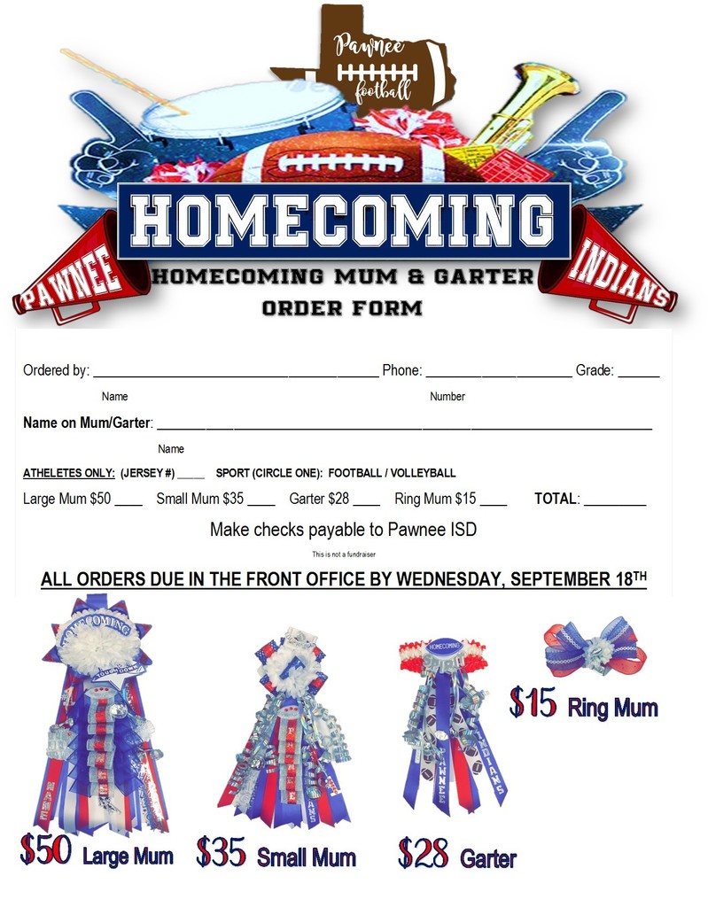 Homecoming order form